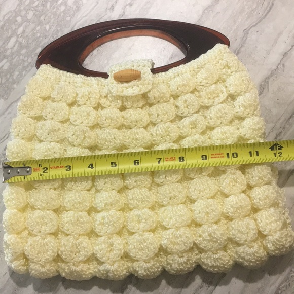 Vintage ladies bubble crochet hand bag - Picture 2 of 6